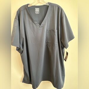 Med Couture Roth Wear Pewter Scrub Top